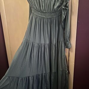 Elegant Teal Maxi Dress